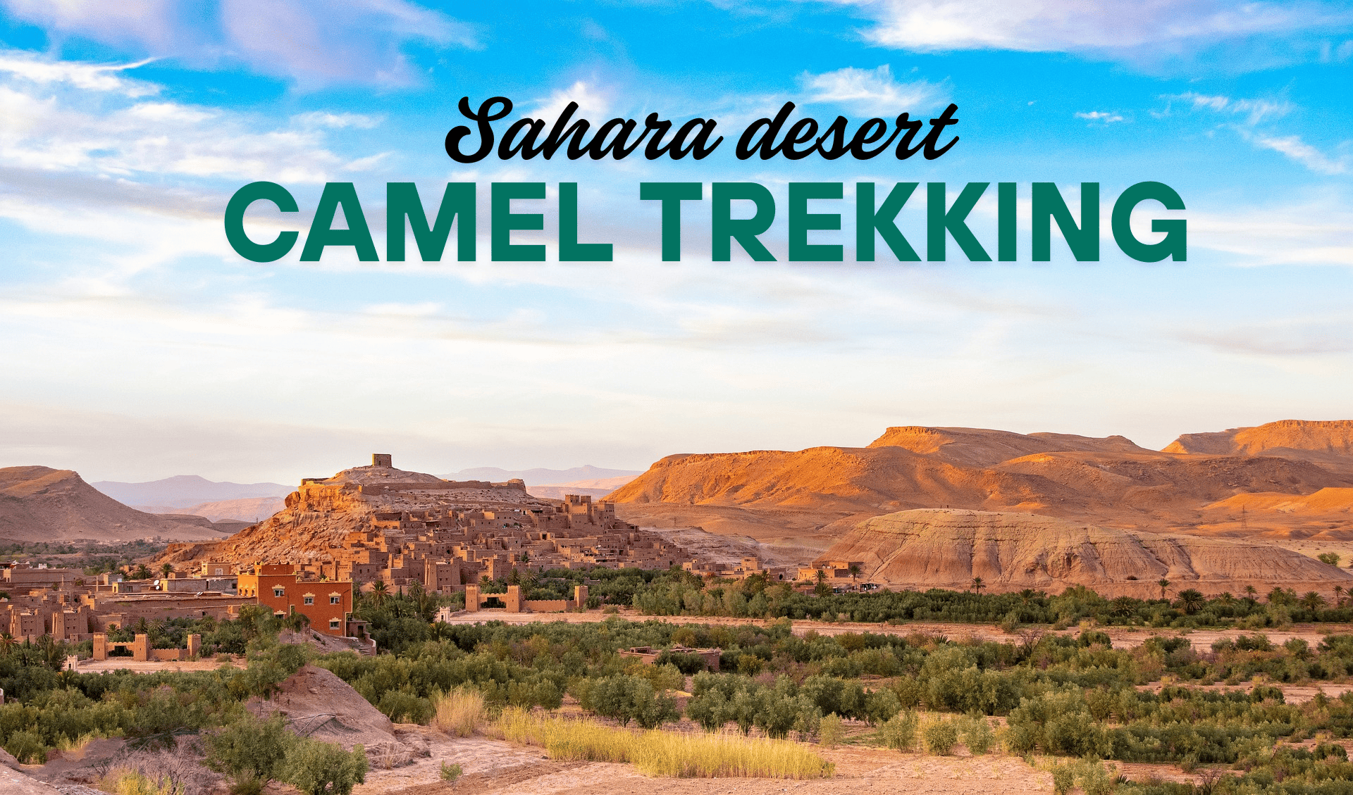 Morocco Sahara Desert Camel Trekking Tours/ Ergaventure