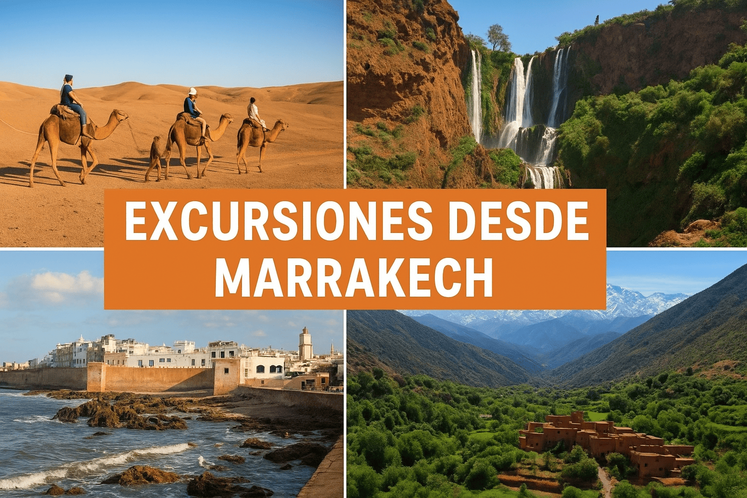 Excursiones desde Marrakech: Desierto, Cascadas y Ciudades