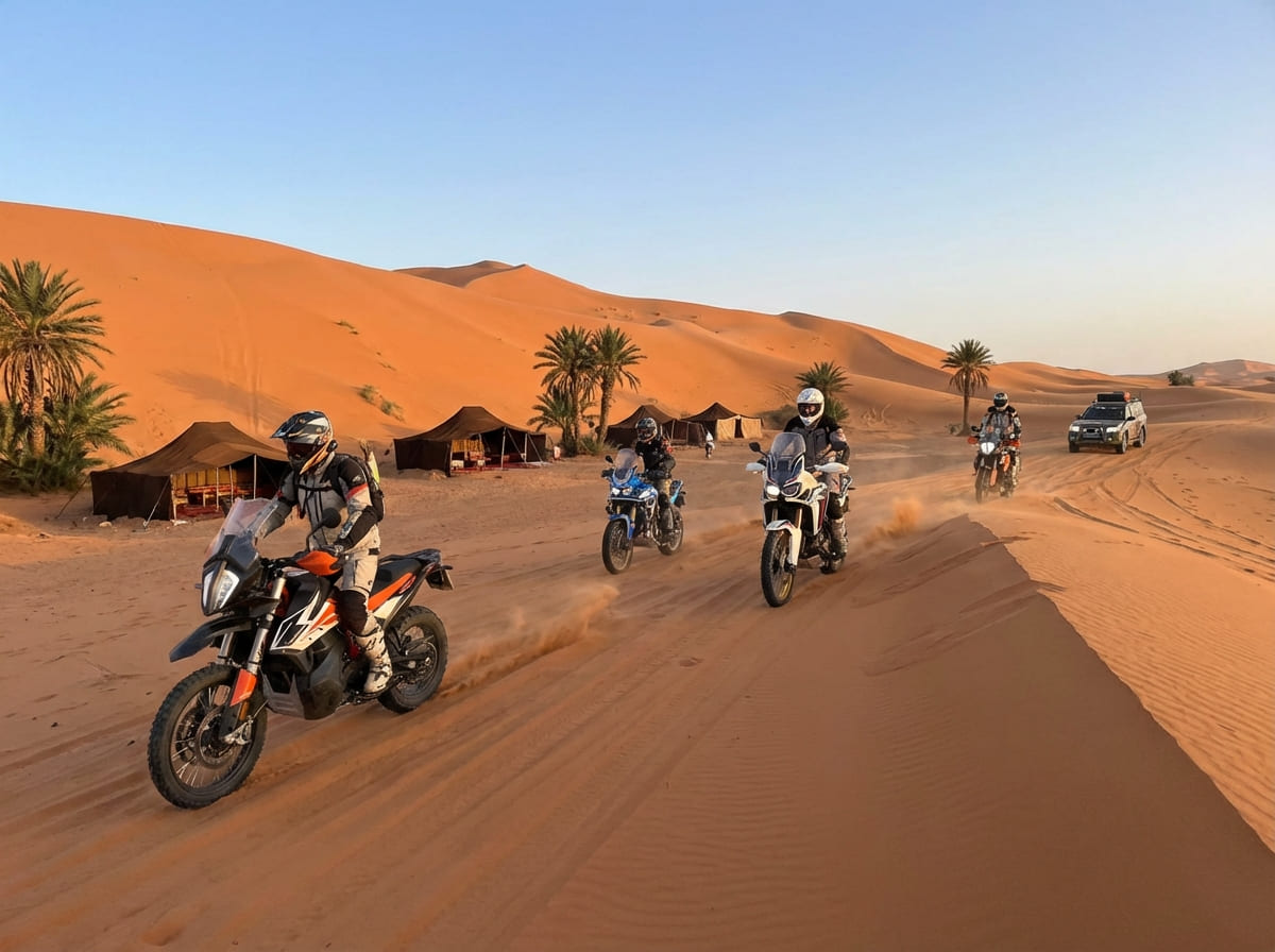 Moto Merzouga: The Ultimate Guided Motorcycle Adventure Across Morocco’s Sahara and Atlas Mountains